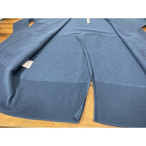 Lululemon Merino Wool Sit In Lotus Wrap II Cardigan Sweater Petrol Blue Size 6 - Picture 8 of 9